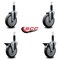 Service Caster 5'' Thermoplastic Rubber Wheel Swivel 1'' Expanding Stem Caster Set 2 Brakes, 4PK SCC-EX20S514-TPRB-2-PLB-2-1 - alternate 3